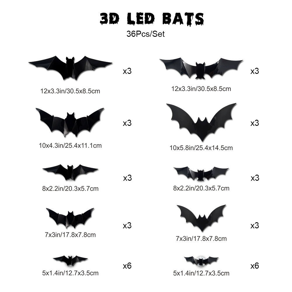 Spooky Glow 3D Bat Lights
