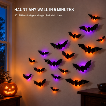 Spooky Glow 3D Bat Lights