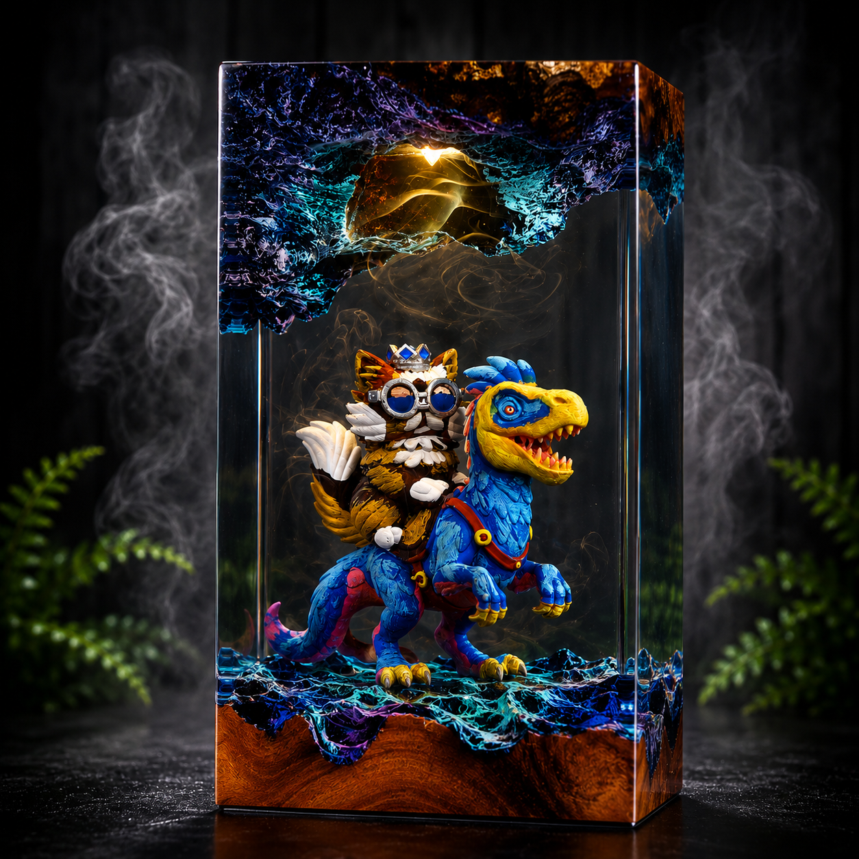 Dugoen Crawler resin lamp